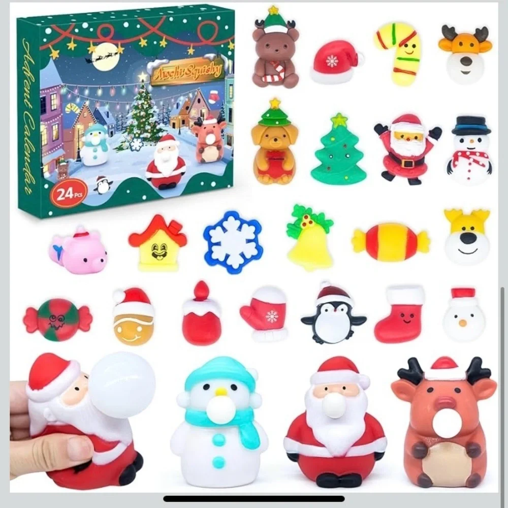 NEW - Advent Calendar 2025 Mochi Squishy - 24 Days of Christmas Countdown Calend